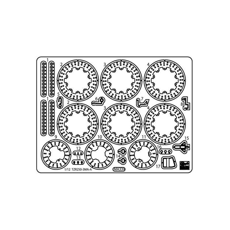Hasegawa 1/12 Yamaha TZR250 (3MA) (1989) Photo-etched Part