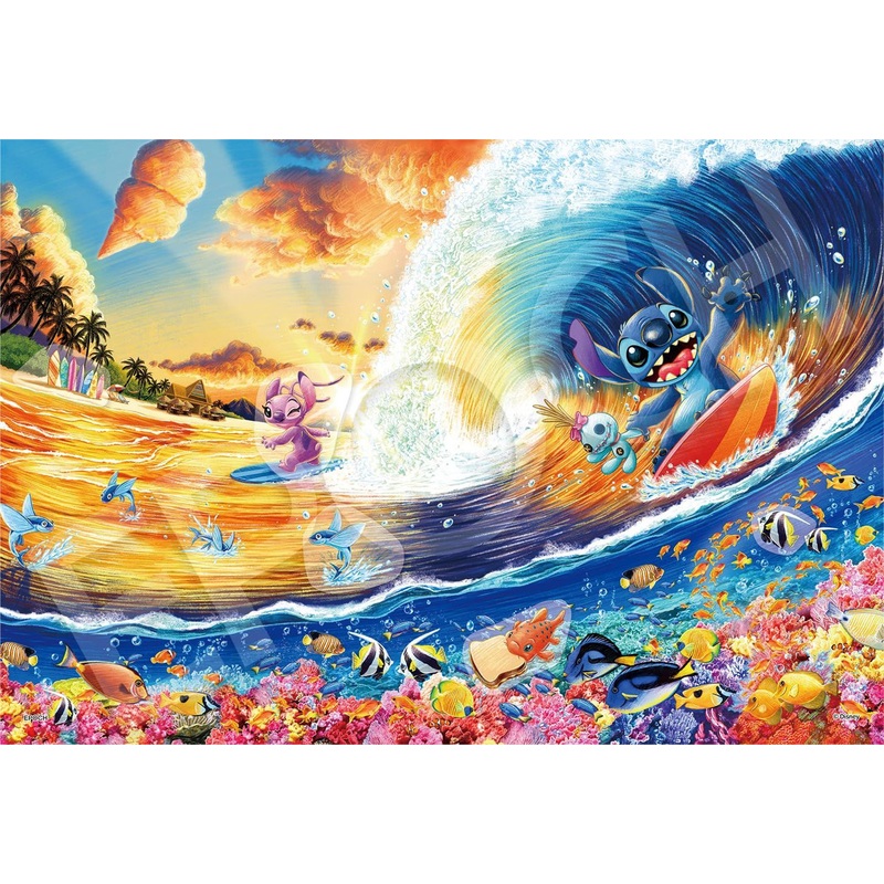 Jigsaw Puzzle Stitch -Sunset Surfing- (300 Pieces)