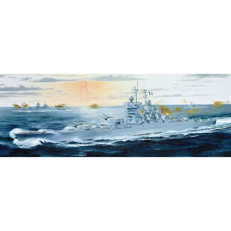 Pit-Road 1/700 Skywave French Navy Battleship Jean Bart 1955 Plastic Model