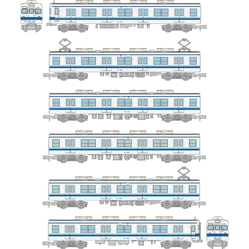 Tomytec Tobu Railway Series 8000 8112 Configuration Good Department Advertising Train 6 Cars Set (N scale)