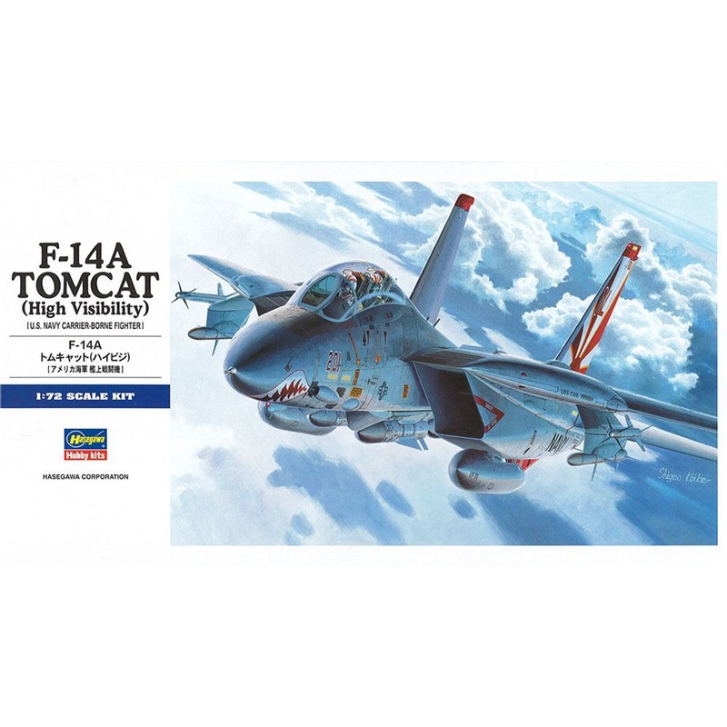 Hasegawa 1/72 F-14A Tomcat (High Visibility) [U.S. Navy Carrier-Borne Fighter] Plastic Model