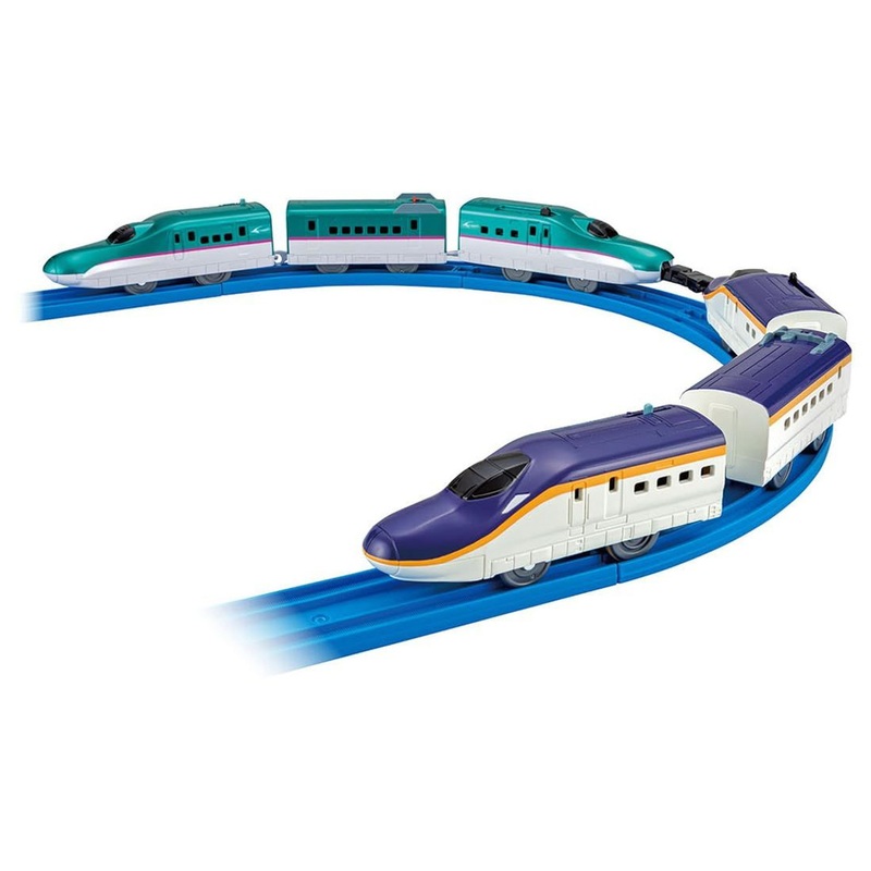 Takara Tomy Plarail E8 Series And E5 Series Shinkansen Auto Rail Connection Set