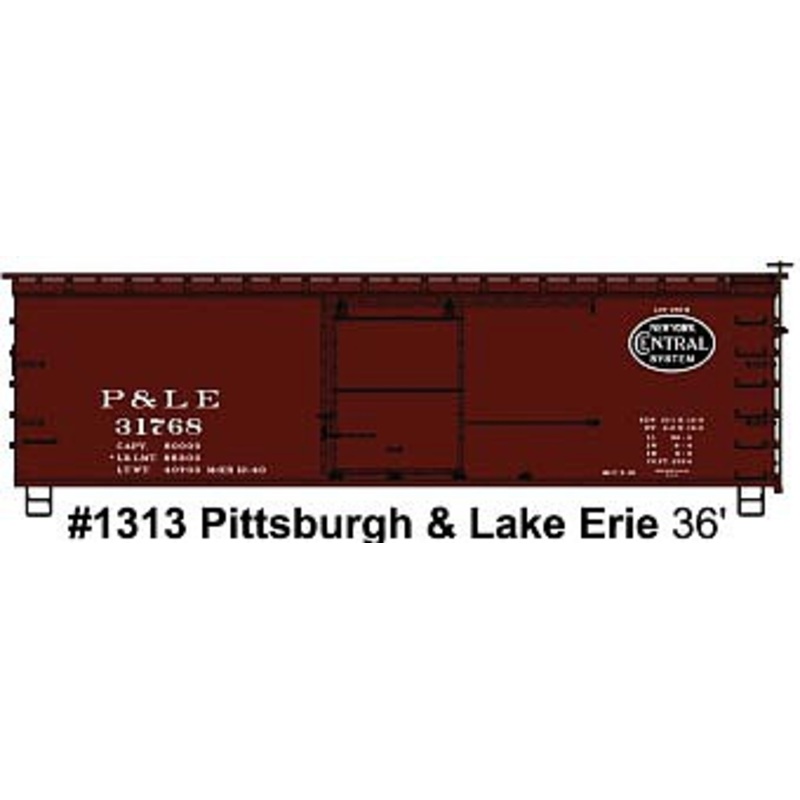 36′ Double Sheathed Wood Boxcar P&LE #31768