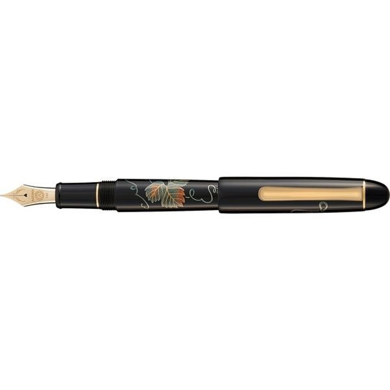 AZONX Wajima Gold Lacquer Maki-e Fountain Pen -Gafu- Grape