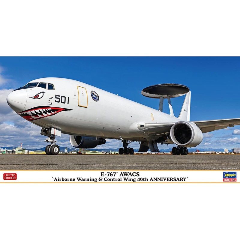 Hasegawa 1/200 E-767 AWACS Warning Wing 40th Anniversary Plastic Model