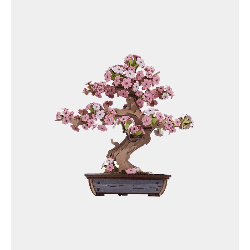 ROBOTIME DIY Miniature Kit Sakura Bonsai (263 Pieces)