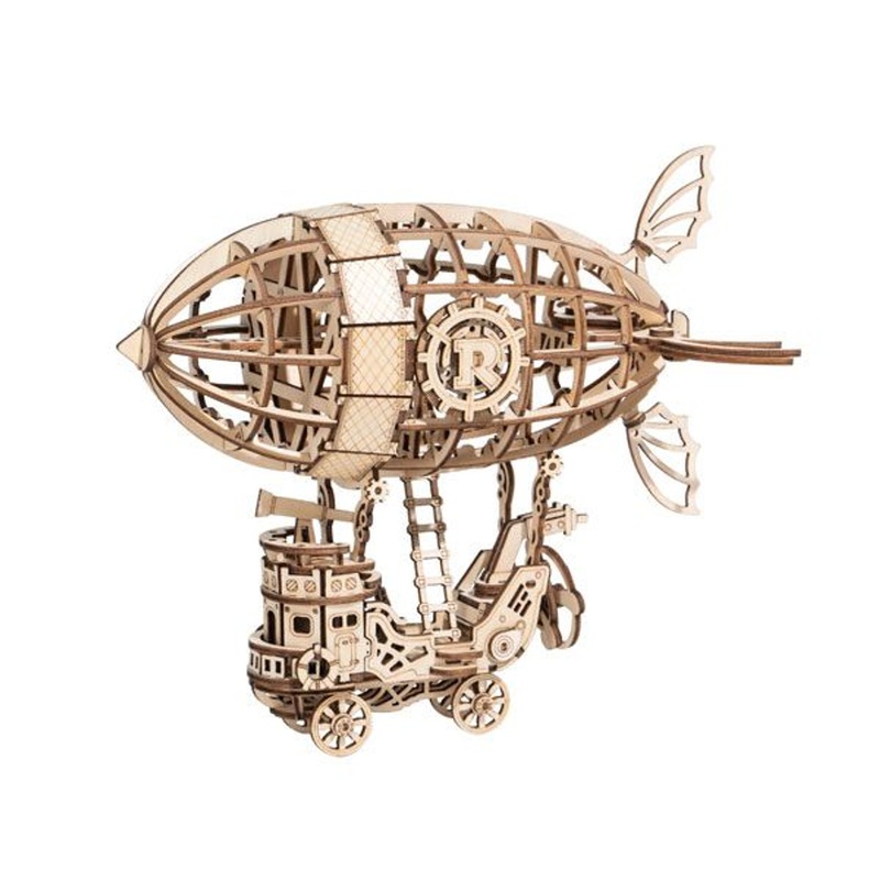 ROBOTIME DIY Wood Puzzle Airship Handmade Kit (176 Pieces)