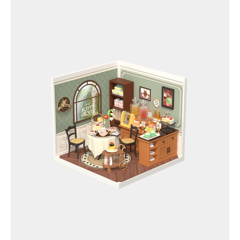 ROBOTIME DIY Miniature Kit Sweet Sips Tea (154 Pieces)