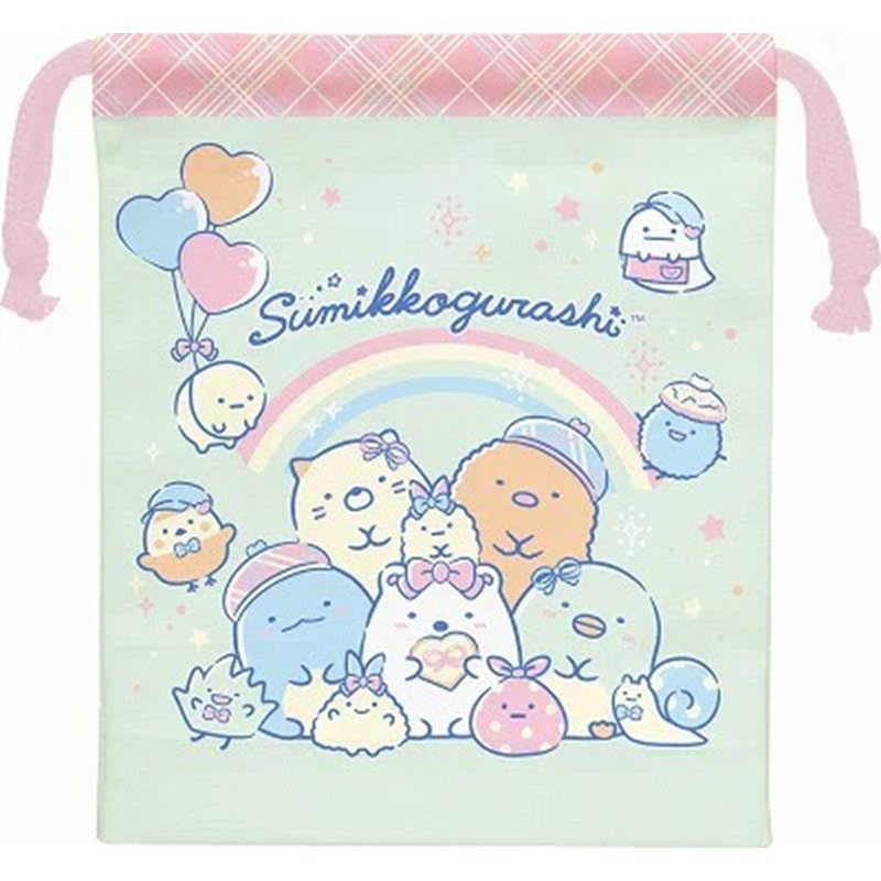 San-x Drawstring Bag Sumikko Gurashi Light Green