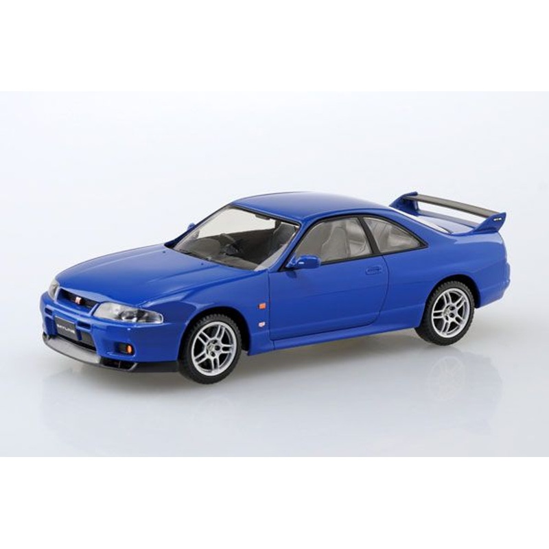 Aoshima 1/32 RakuPla Snap Kit No.21-BE Nissan R33 Skyline GT-R (Blue) Plastic Model