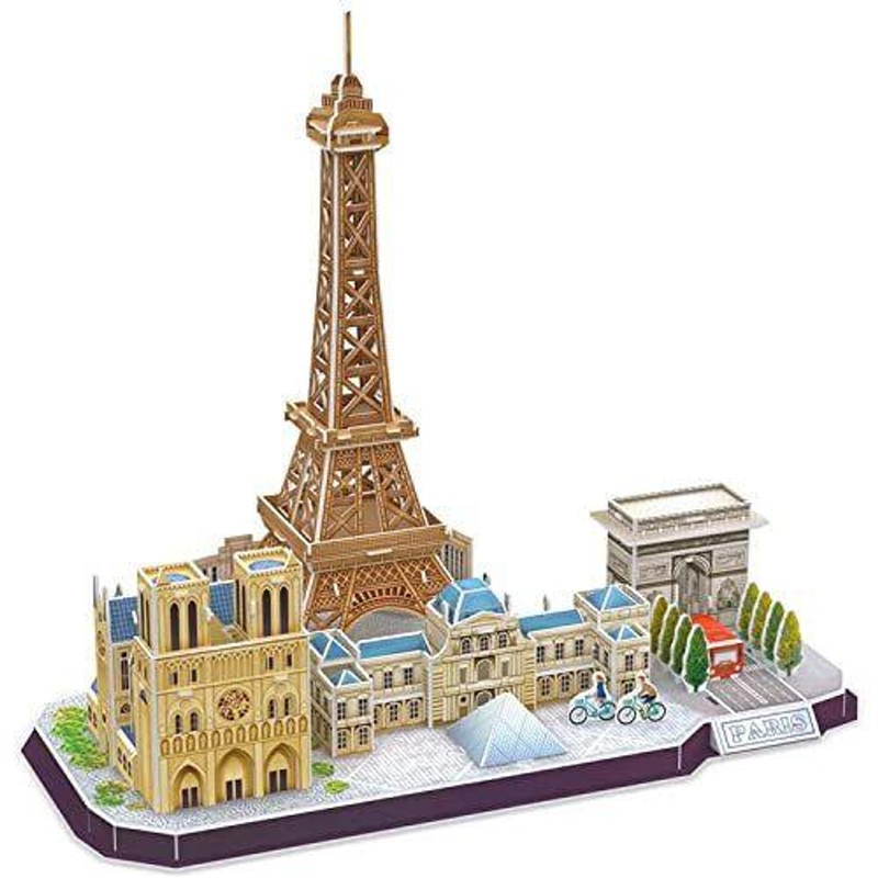 MC254h Heart Art Collection Jigsaw Puzzle 3D Craft Model Paris City Line (120 Pieces)