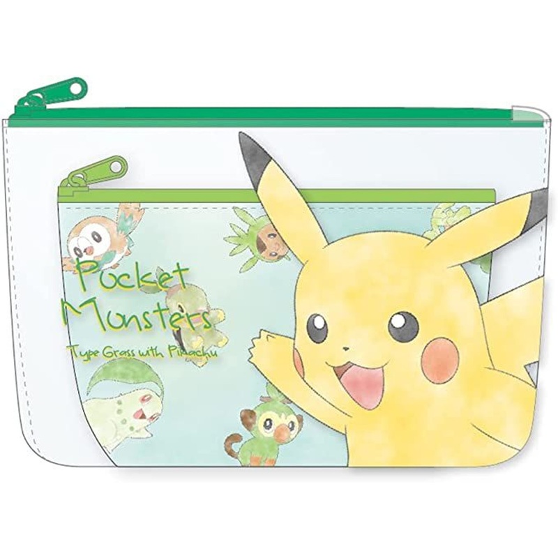 T’s Factory Pokemon Pouch Grass Type with Pikachu