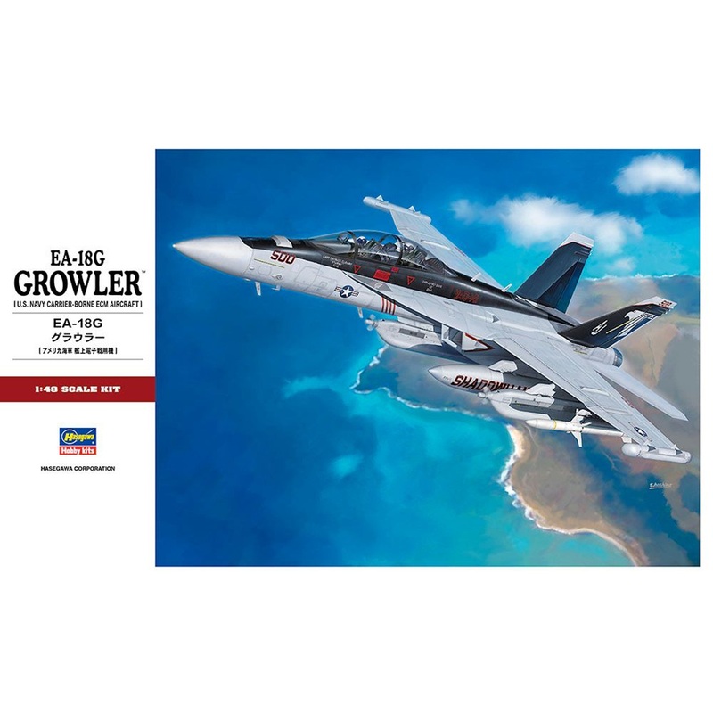Hasegawa 1/48 EA-18G Growler [U.S. Navy Carrier-Borne ECM Aircraft] Plastic Model