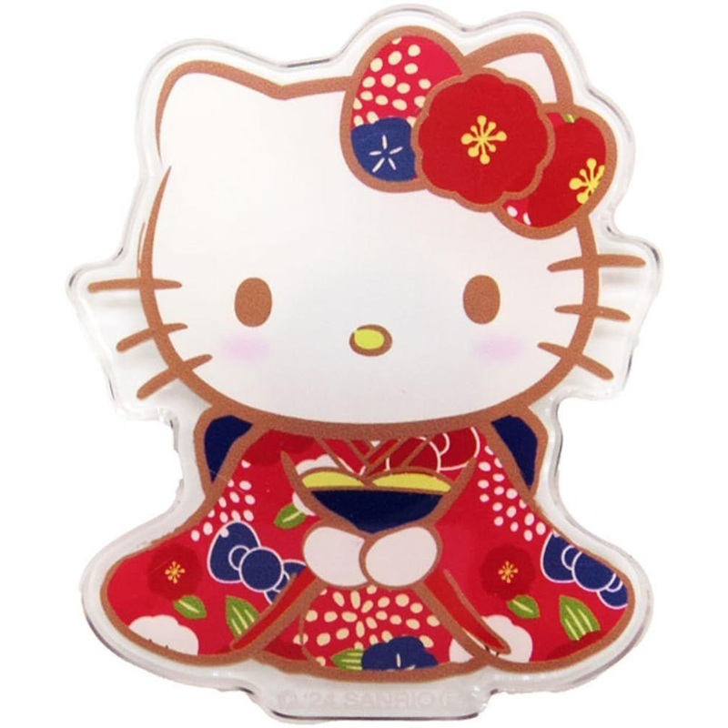 Nakajima Japanese Pattern Magnets Hello Kitty Plum