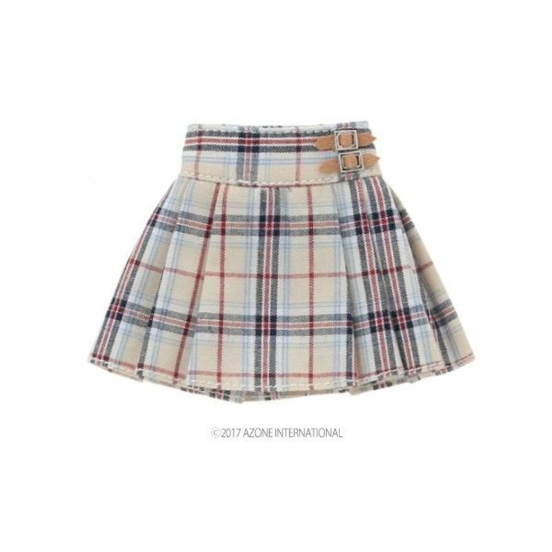Azone ALB189-BEG PNXS Preppy Pleated Skirt Beige