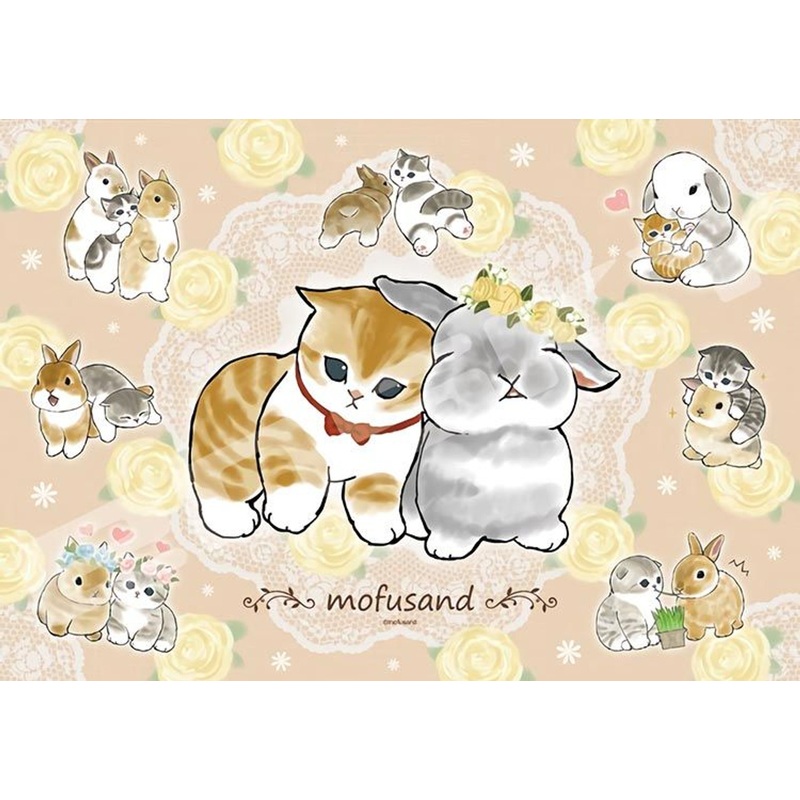 Ensky 208-103 Jigsaw Puzzle Mofusand Usagi x Neko (208 Pieces)