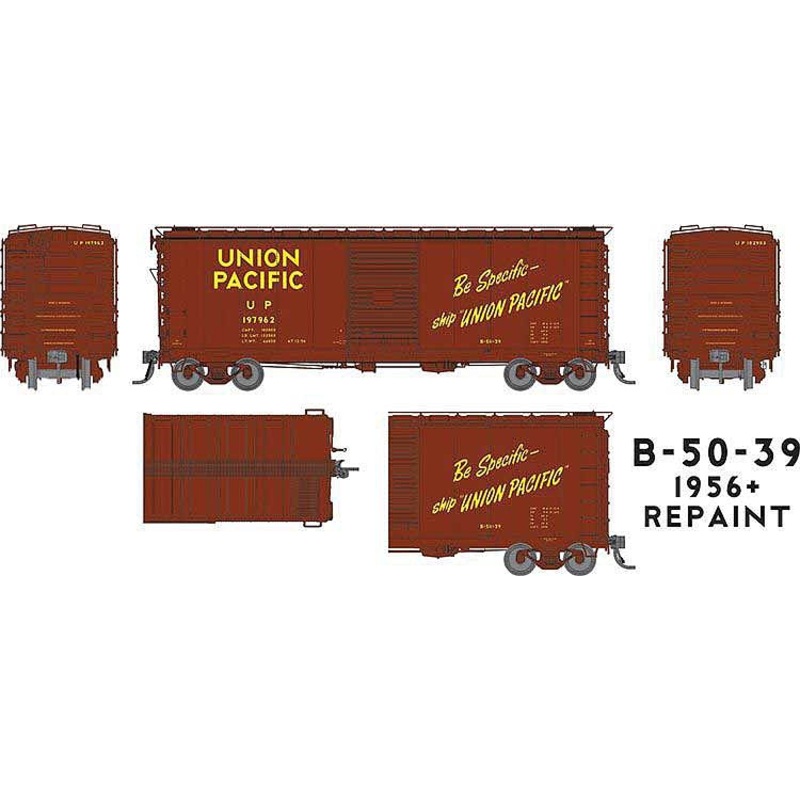 40′ B-50-39 Boxcar Union Pacific #1 1956 Repaint