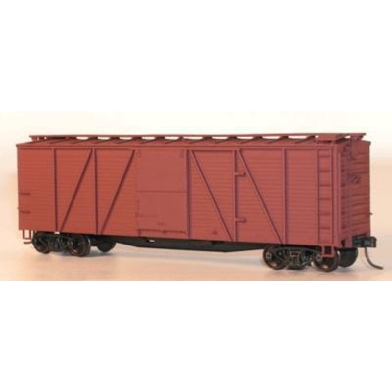 40′ Single-Sheathed 6-Panel Wood Boxcar Kit Undecorated