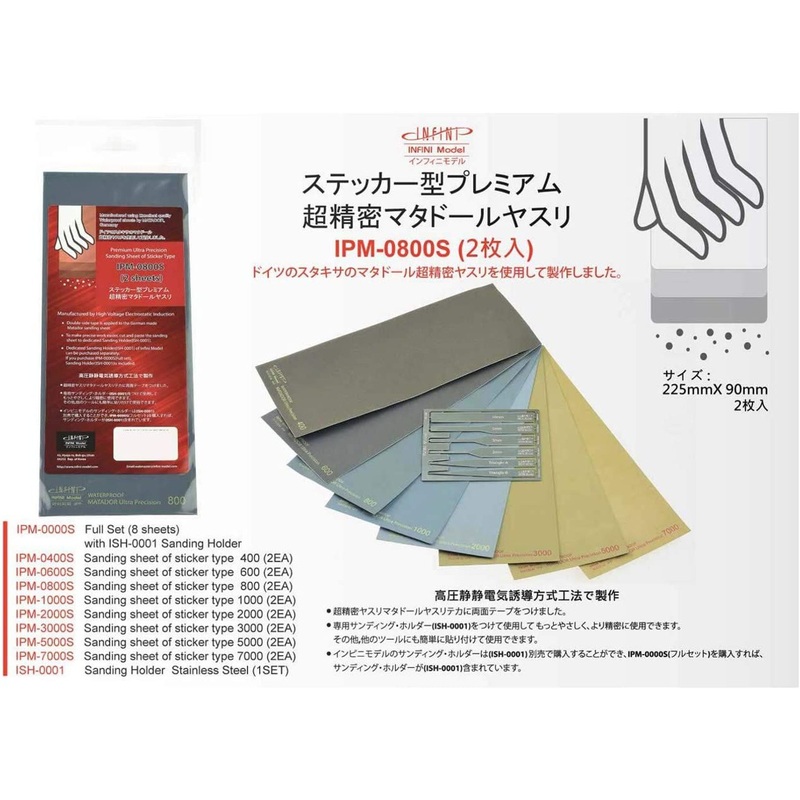 INFINI Model Sticker Type Matador Sand Paper #800 2pcs