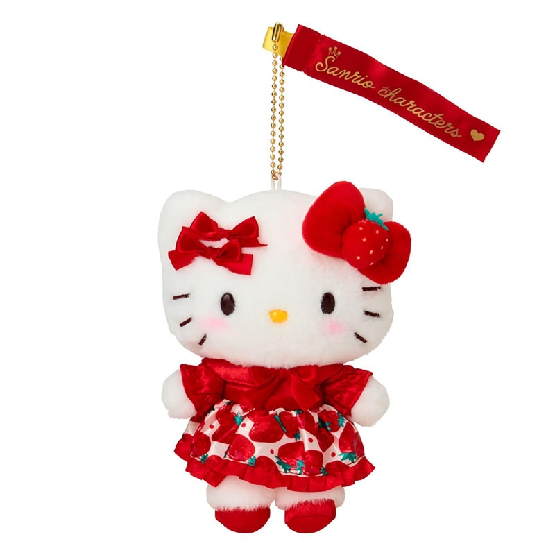 Sanrio Hello Kitty Mascot Holder (Strawberry News 50th Anniversary)