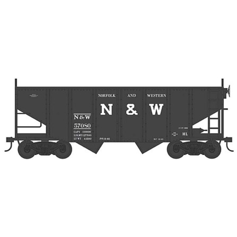 55 ton Fishbelly Hopper Norfolk & Western #57231