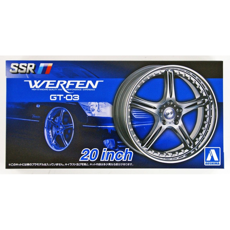 Aoshima Tuned Parts 1/24 SSR Werfen GT-03 20inch Tire & Wheel Set