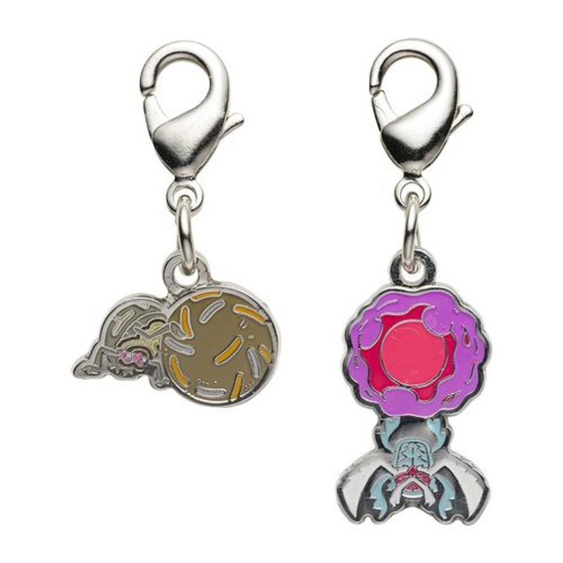 Pokemon Center Original Nationwide Pokedex Metal Charm Set / Rellor Rabsca (953, 954)