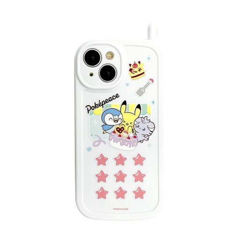 Pokemon Center Original Retro-Style Phone Case for iPhone 14/15 Pikachu Piplup Espurr