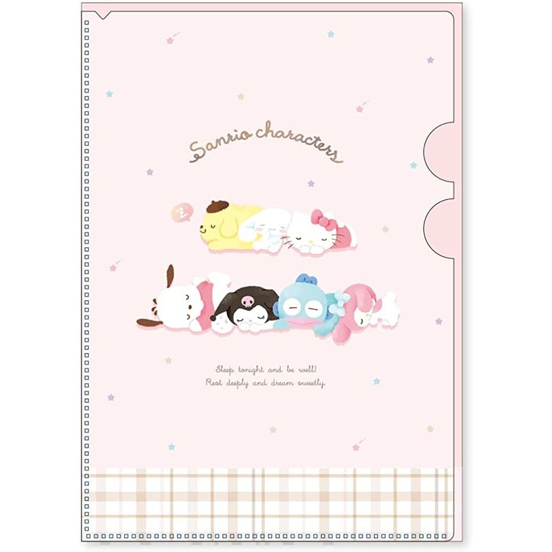 T’s Factory Sanrio Clear Holder with Pocket Sanrio Characters Sleeping