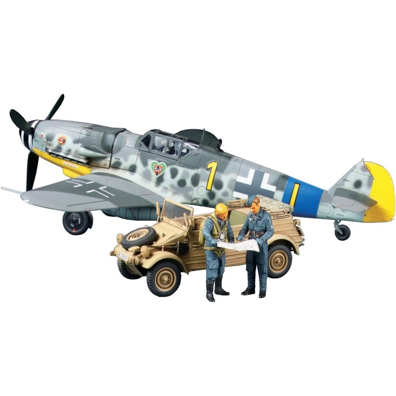 Tamiya 25204 1/48 Messerschmitt Bf109 G-6 & Kubelwagen Type 82 Set Plastic Model