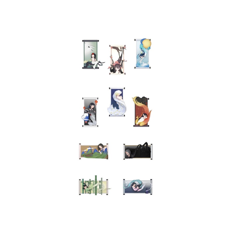 52Toys Blind Box Sleep Series Chinese Scroll 8-Piece Box