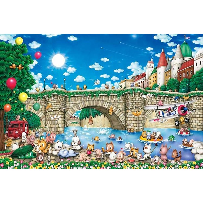 Apollo-sha 1000-911 Jigsaw Puzzle Pont Neuf Cats (1000 Pieces)