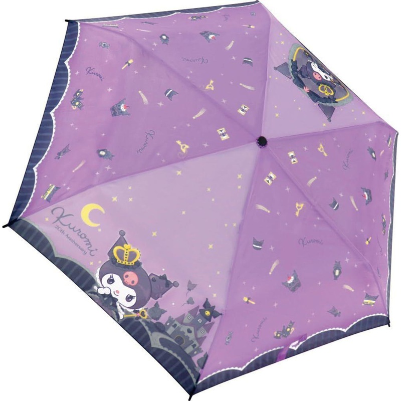 J’s Planning Sanrio Kuromi Black Lace Folding Umbrella