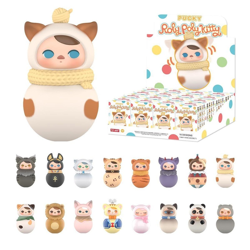 POP-MART PUCKY Roly-Poly Kitty Series Assortment Box (16 BOXES RANDOM)