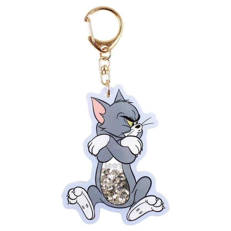 T’s Factory Tom Holographic Glitter Keychain Tom And Jerry