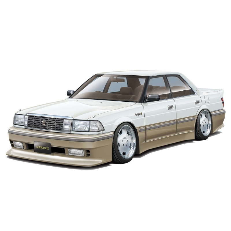 Aoshima The Tuned Car No.86 1/24 Insurance UZS131 Crown ’89 (Toyota) Plastic Model