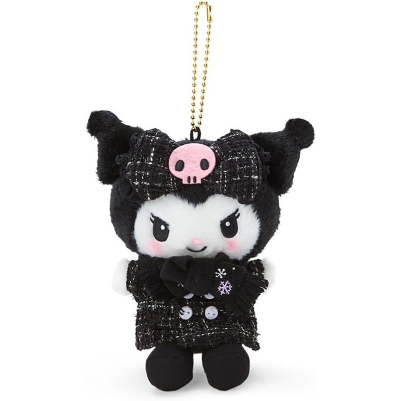 Sanrio Plush Mascot Holder – Kuromi (Winter Outfits)