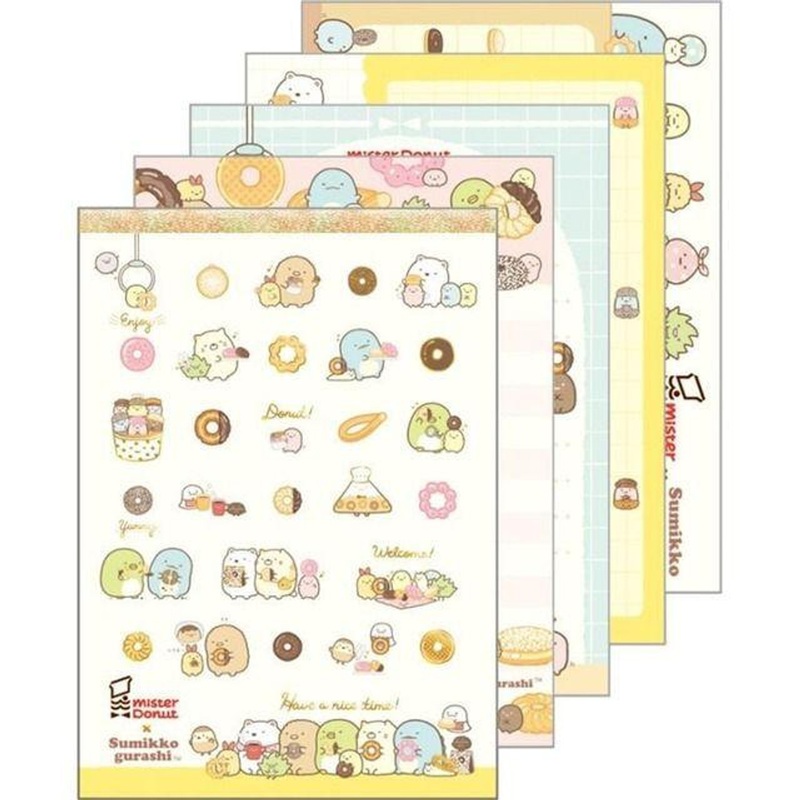San-x Sumikko Gurashi Memo Pad – Mister Donut Set 1
