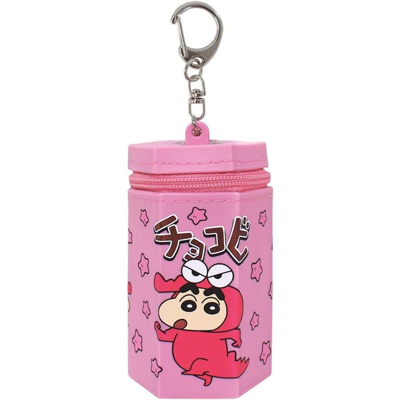T’s Factory Silicone Mini Pouch Crayon Shin-chan / Chocobi (Pink)
