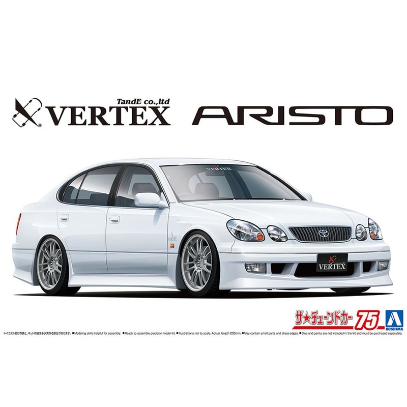 Aoshima The Tuned Car 1/24 VERTEX JZS161 Aristo ’00 (Toyota) Plastic Model