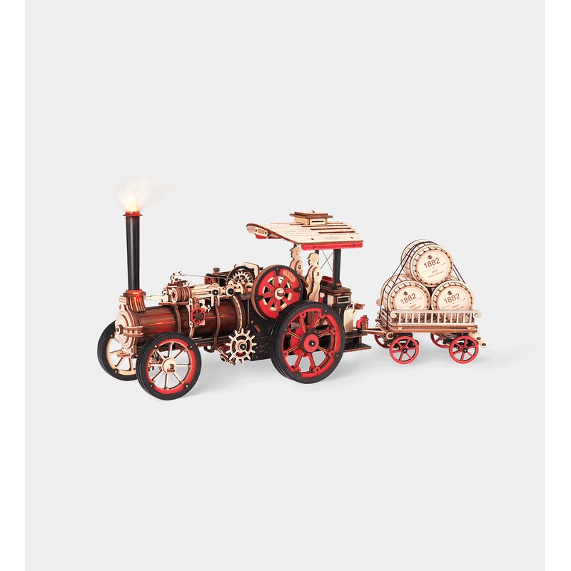 ROBOTIME DIY Miniature Kit Steam Engine (469 Pieces)