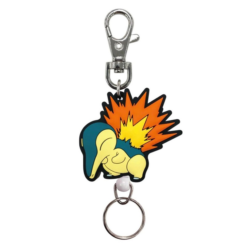 SK JAPAN Pokemon Rubber Reel Keychain Cyndaquil
