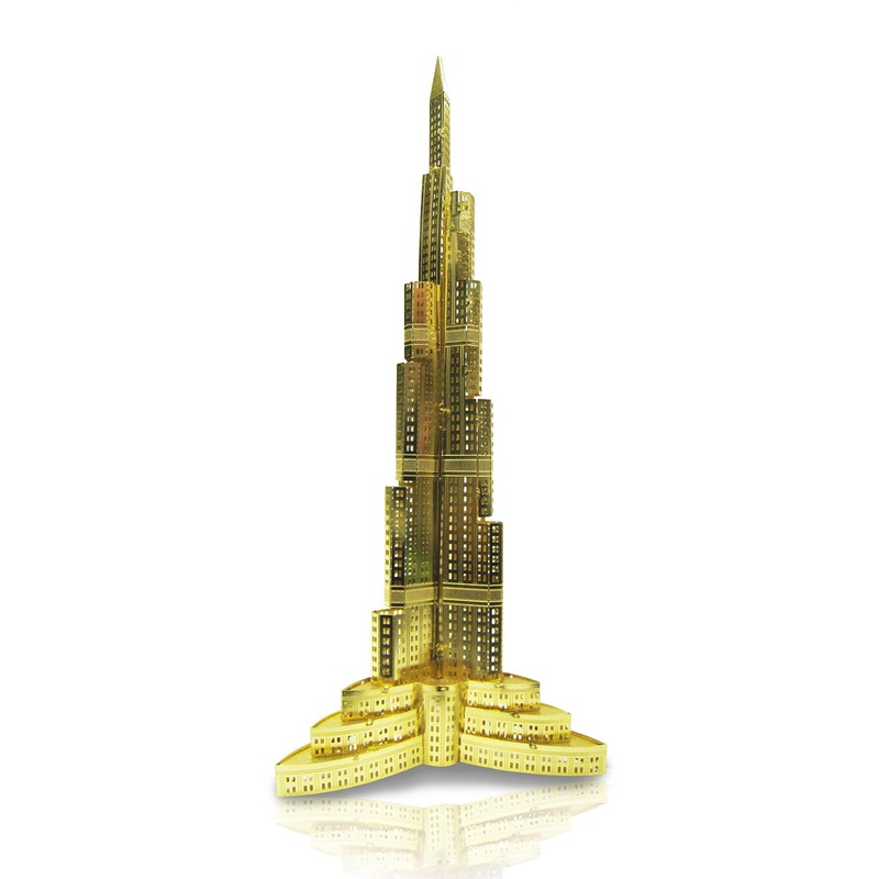 Tenyo Metallic Nano Puzzle Gold Burj Khalifa