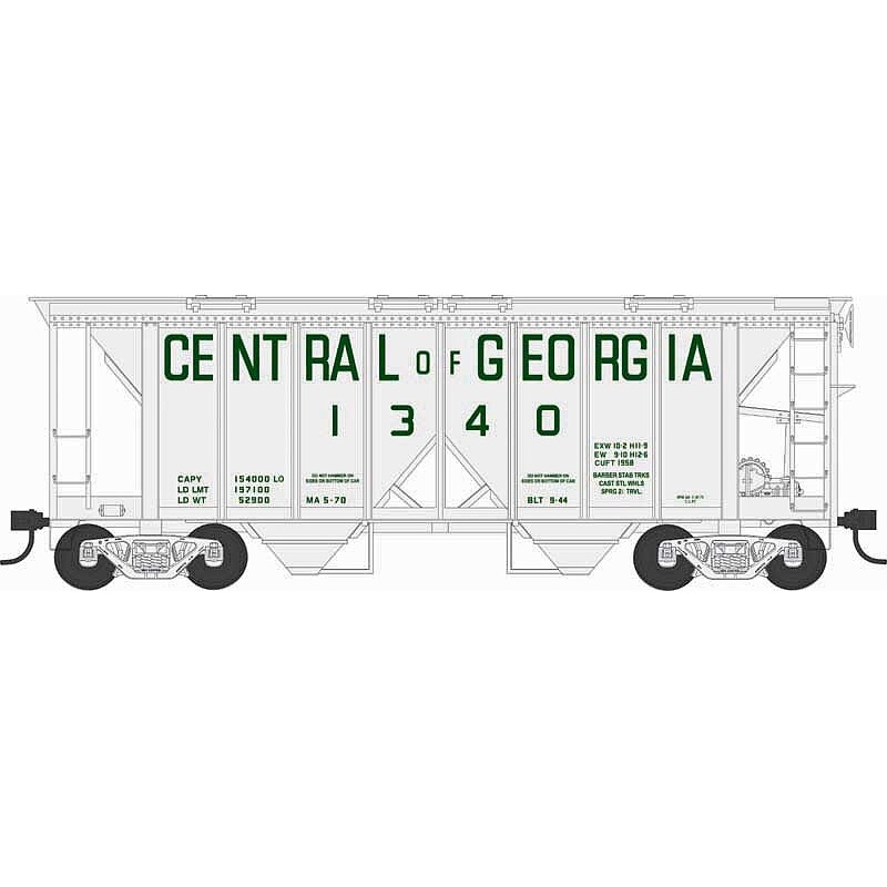 H34 70 Ton Covered Hopper Central of Georgia #1340