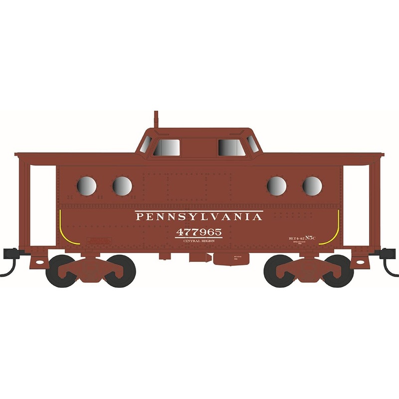 HO N-5C Caboose PRR #477965/Early Central Region Rpkd 2-51