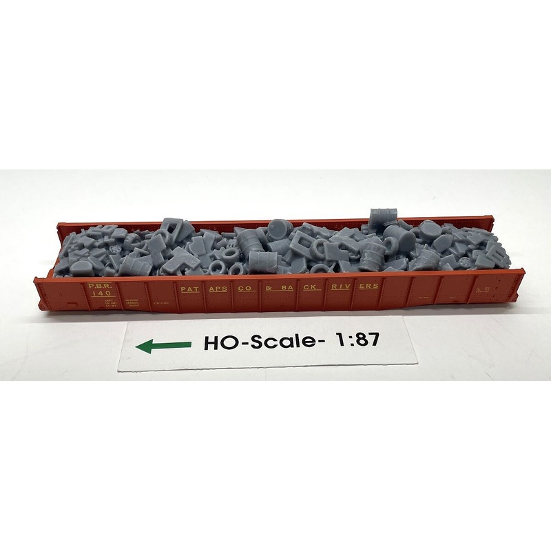 HO Scrap Load for LifeLike 52’6′ Gondola