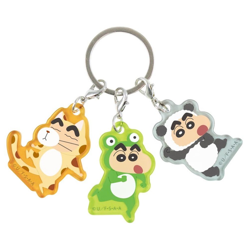 T’s Factory Shinchan Three Charm Keychain / Cat, Frog, Panda
