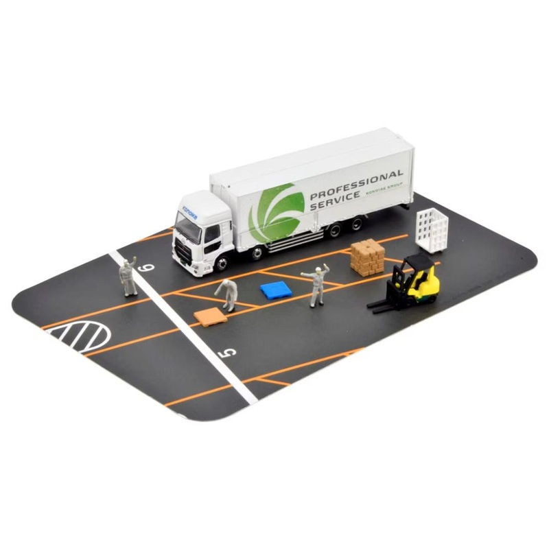 Tomytec Truck Collection Logistics Site Wing Van Set J Konoike Transport (N scale)