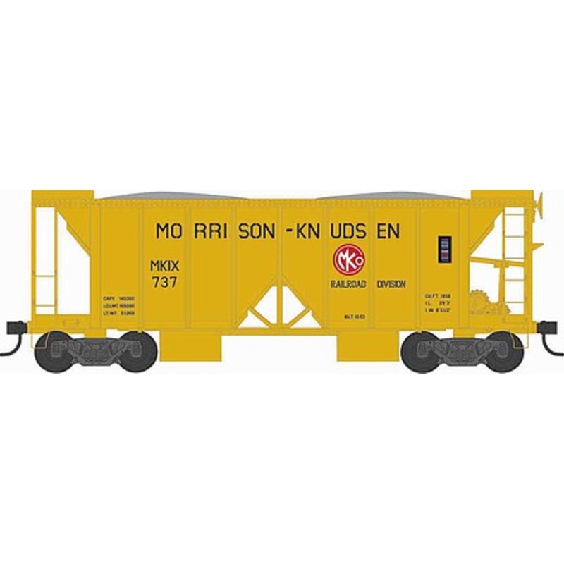 70 ton 2 Bay Ballast Hopper Car Morrison Knudsen #737