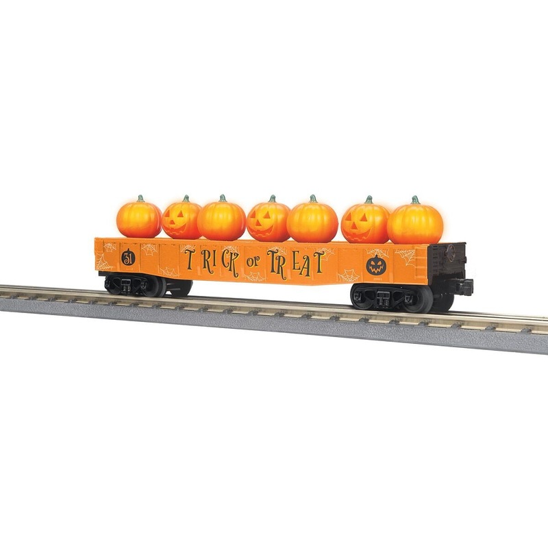 O Halloween Gondola w/Flickering Jack-O-Lanterns-orange